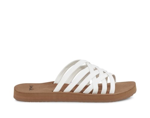 Sandale Sanuk Rio Slide Femme - Blanche / Marron XBSTLR902